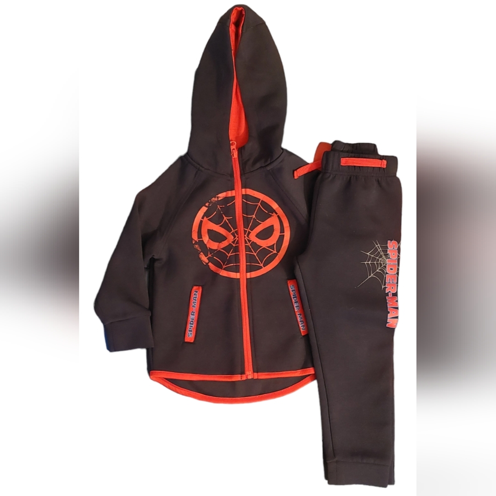 Marvel Boy's Spider Man 2 piece Hoodie Jacket and Pants Set